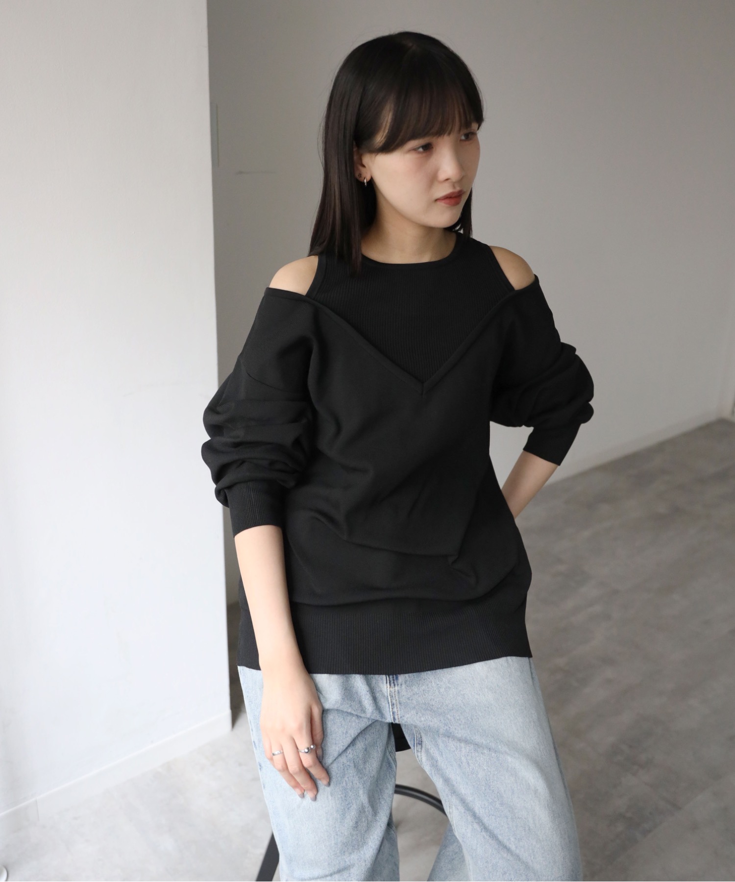 model：164cm. 着用サイズ：FREE