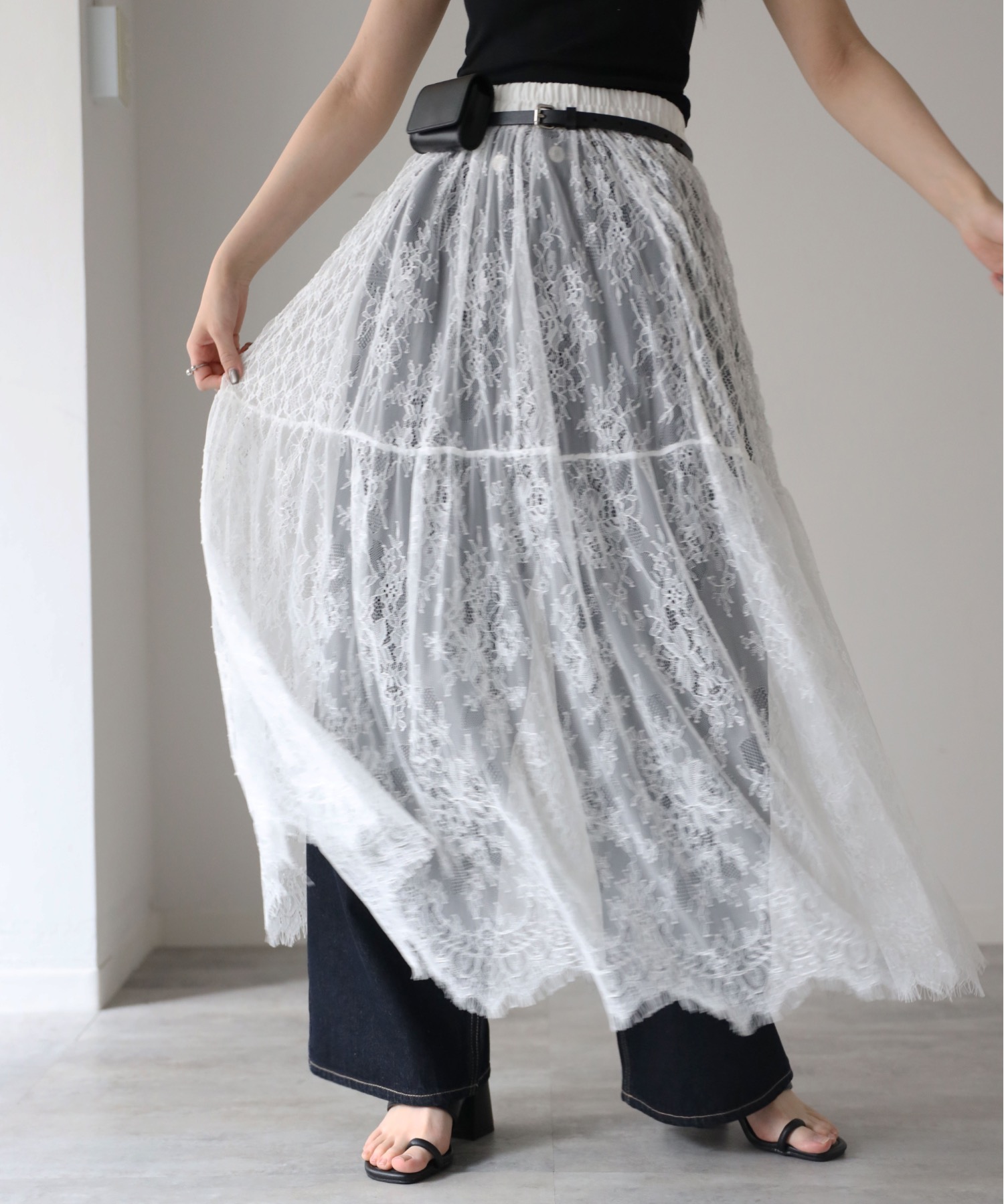 model：164cm. 着用サイズ：FREE