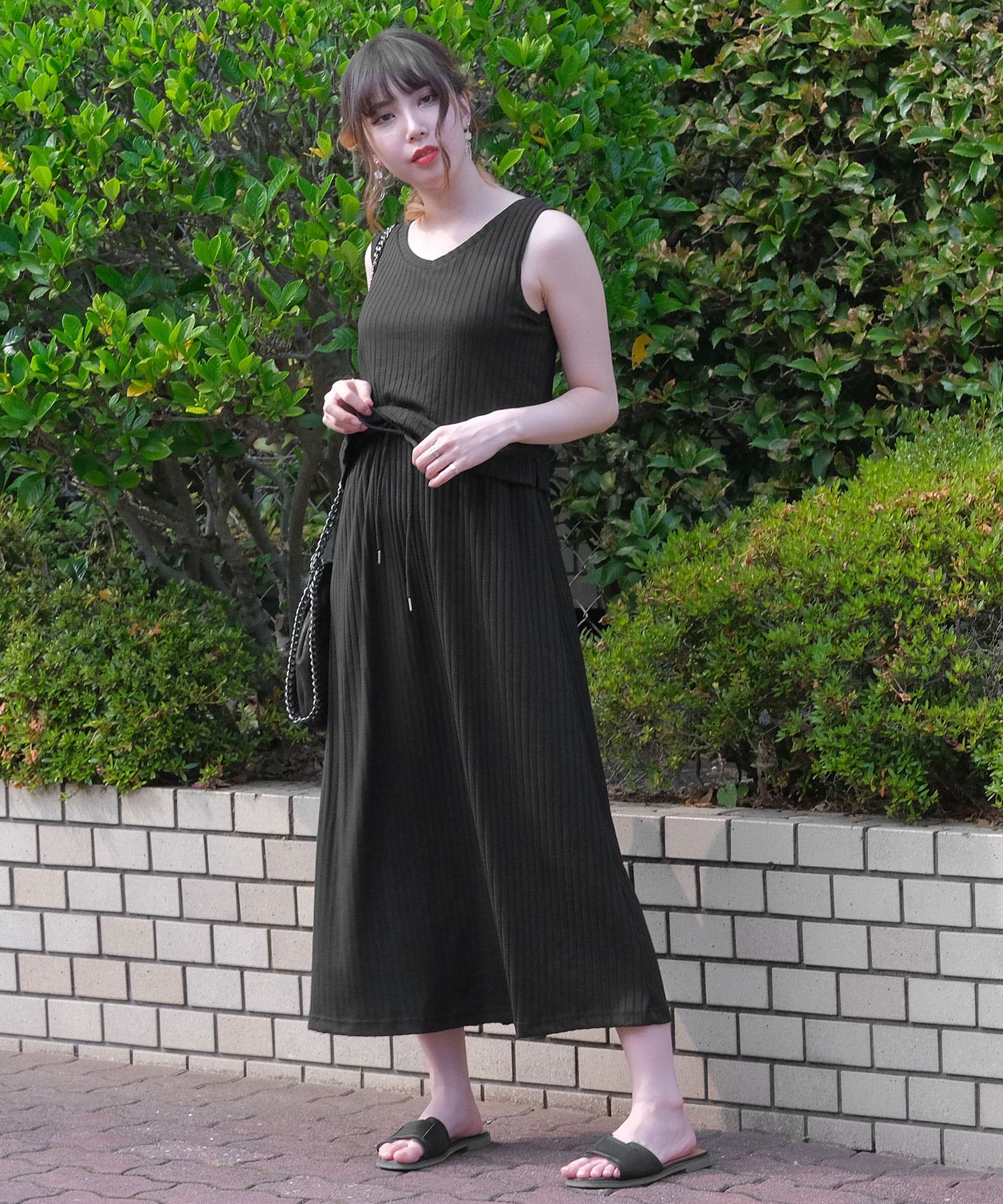 2wayワイドリブレイヤード風ワンピース ファクトリーアウトレット