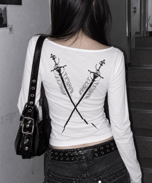 A'GEM/9 × .kom 『MUCENT/ムセント』RAPIER CROSS LONG SLEEVE TEE