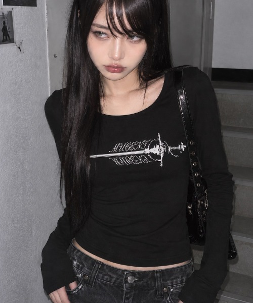 A'GEM/9 × .kom 『MUCENT/ムセント』RAPIER CROSS LONG SLEEVE TEE