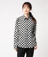 GV1831017 CHECKERD PATTERN RAYON BLOUSE