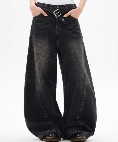 ai様 デニム 34黒 A'GEM/9 × .kom 『A'gem/エージェム』 バルーンデニム A'gem│A'GEM/9