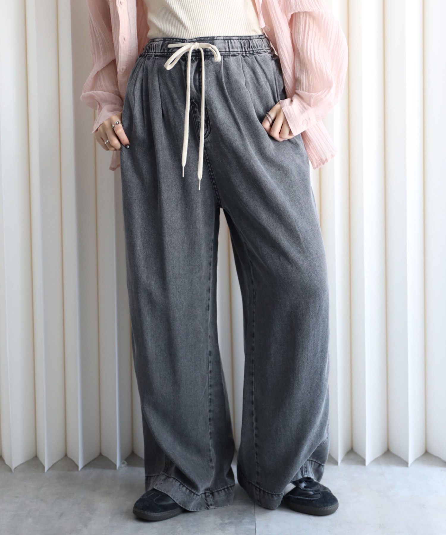 model：164cm. 着用サイズ：FREE