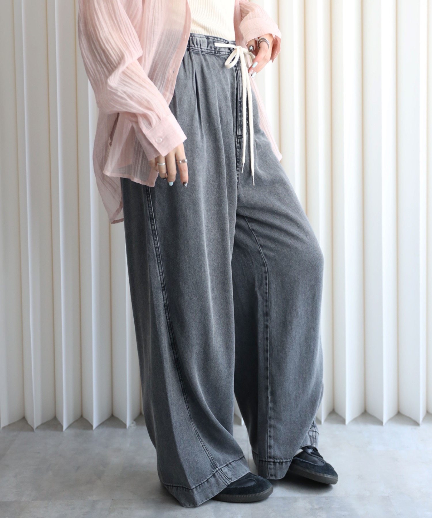 model：164cm. 着用サイズ：FREE