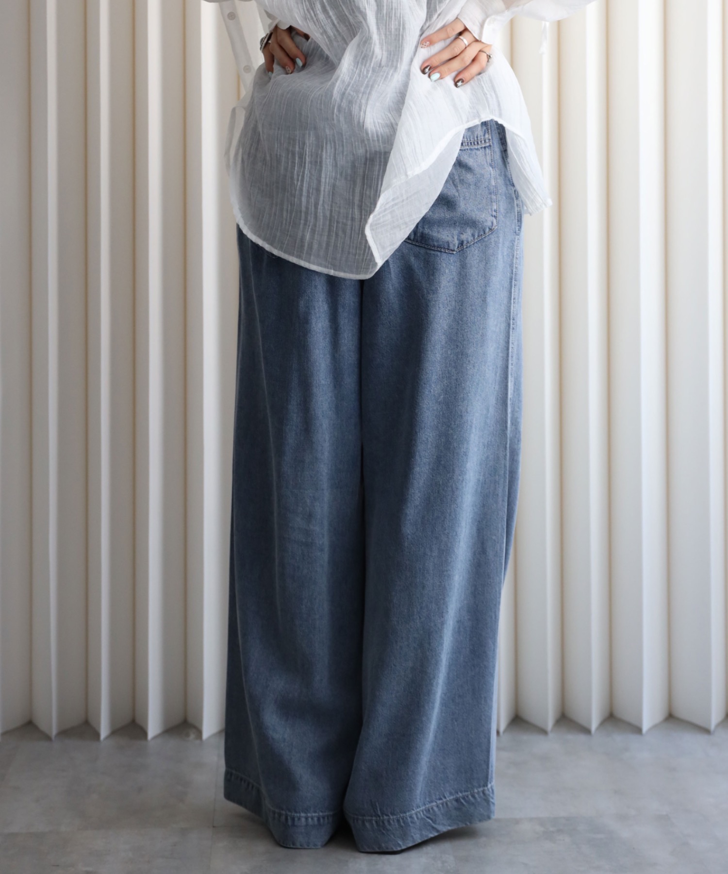 model：164cm. 着用サイズ：FREE