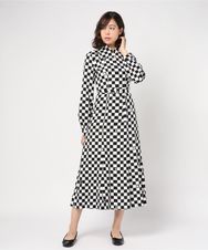 GV1831018 CHCKERD PATTERN RAYON DRESS