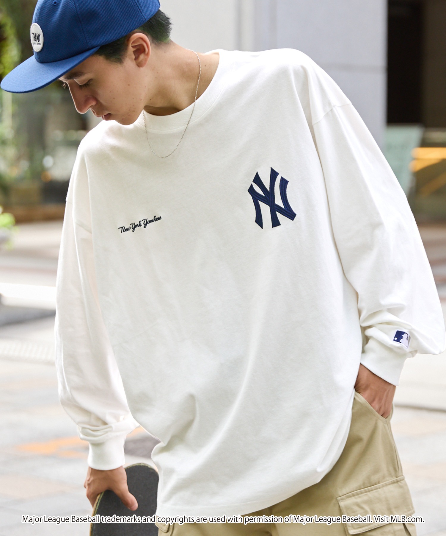 【レア未使用品3XL☆US輸入】MLB ヤンキース 両面刺繍ベースボールシャツ
