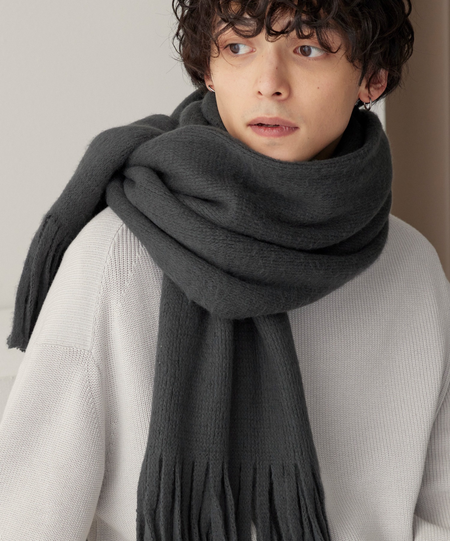 ボリュームラッセルカラーマフラー MONO-MART│MONO-MART [モノマート