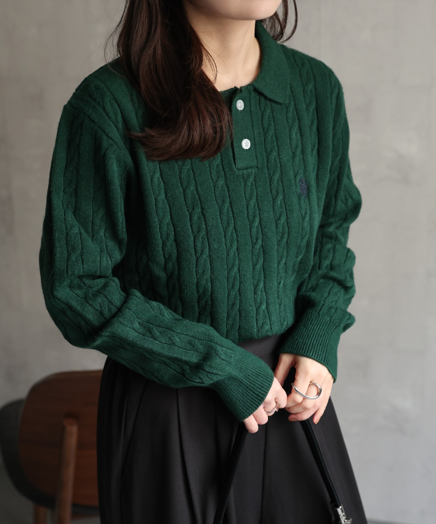 model：156cm 着用サイズ：L