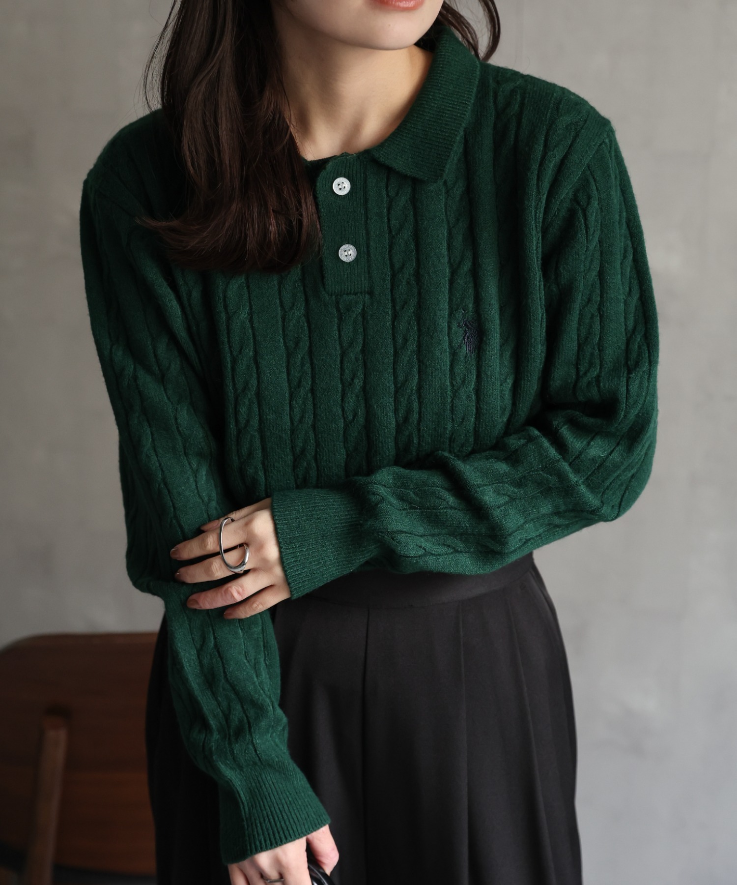 model：156cm 着用サイズ：L