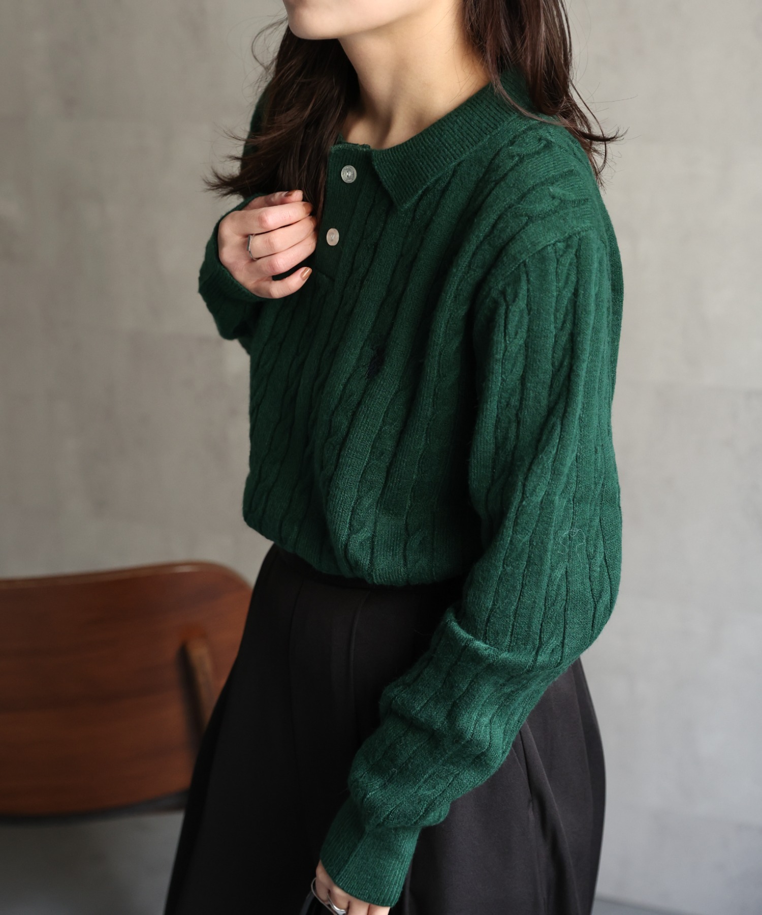 model：156cm 着用サイズ：L
