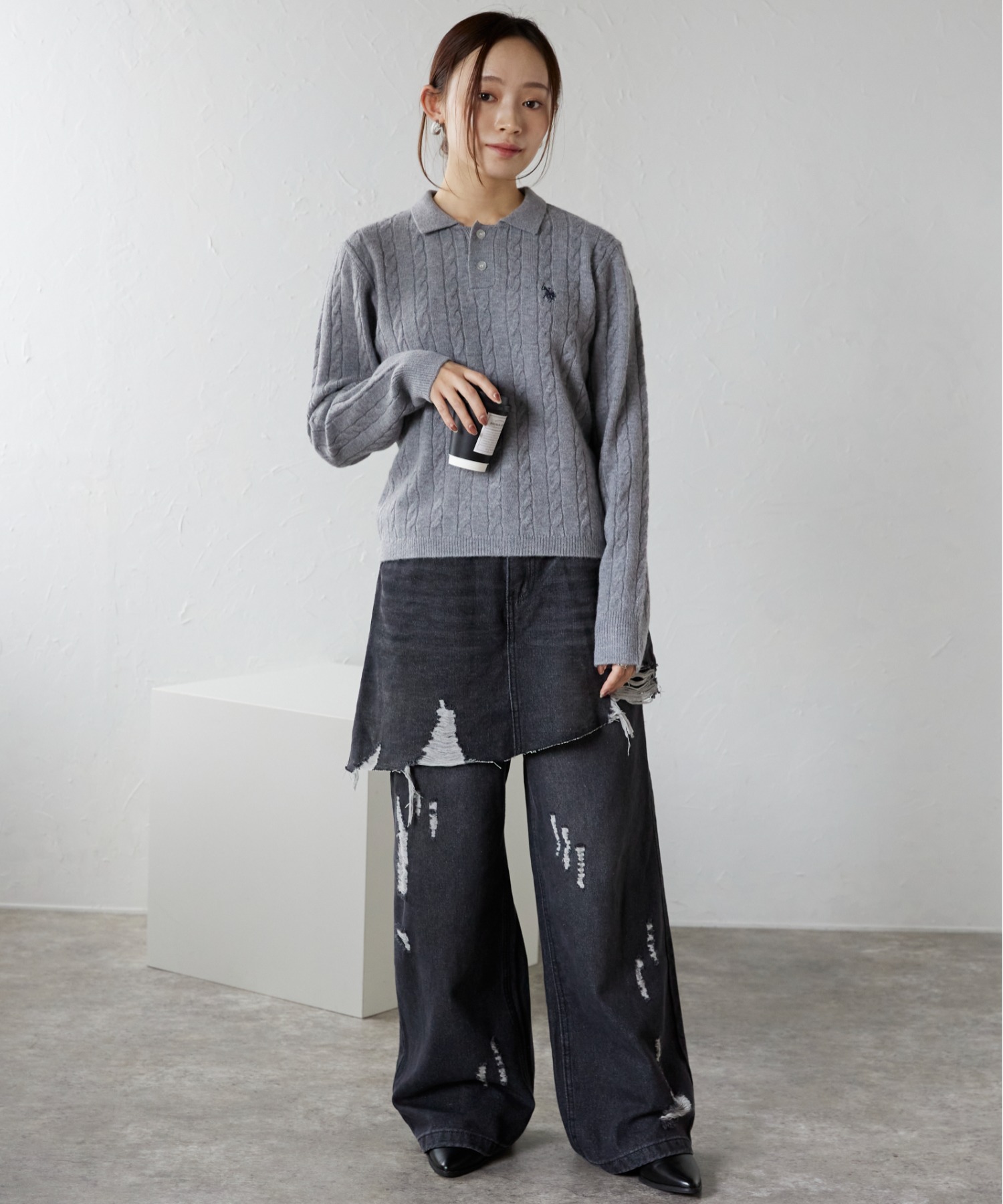 model：158cm 着用サイズ：M