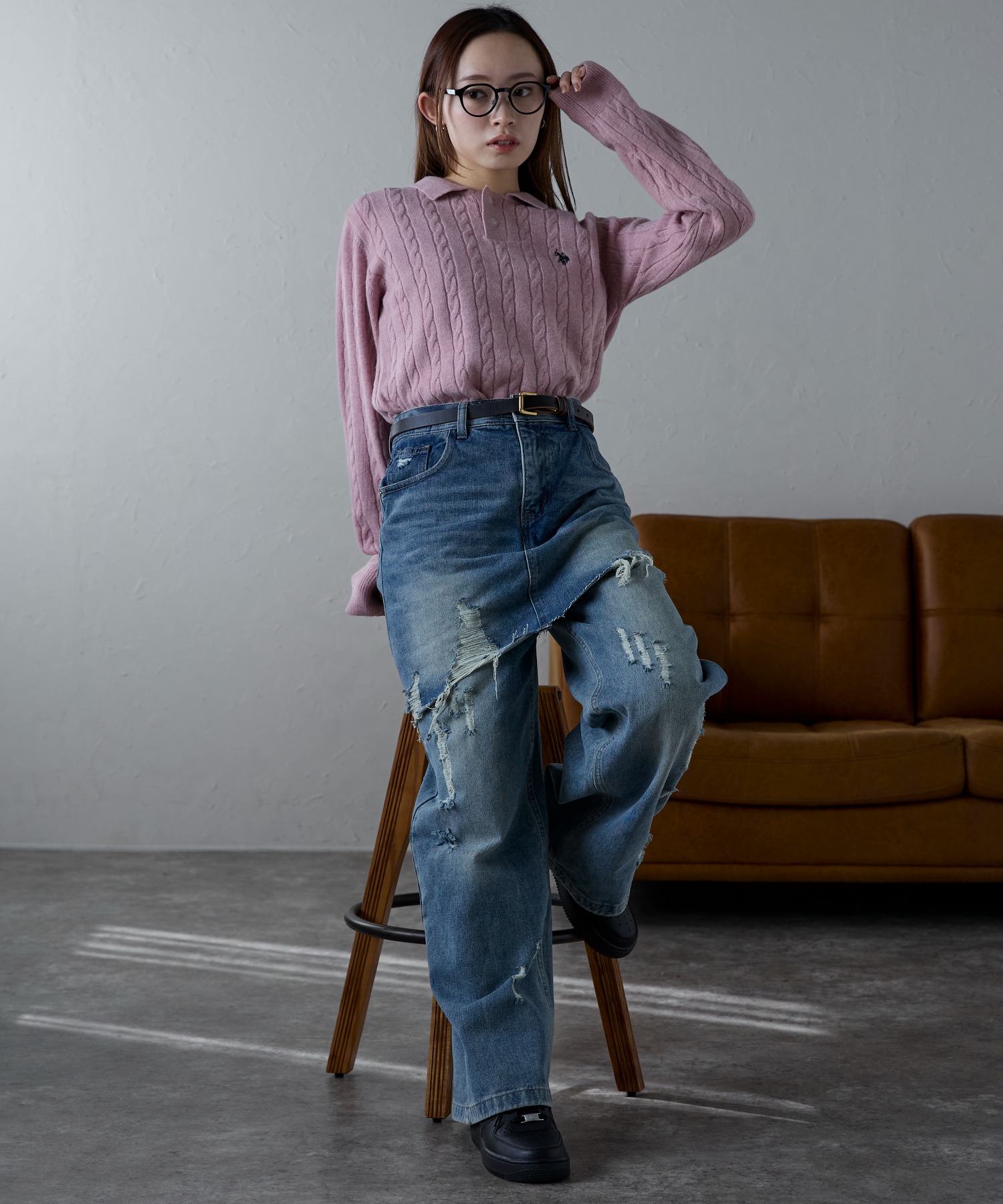 model：158cm 着用サイズ：M