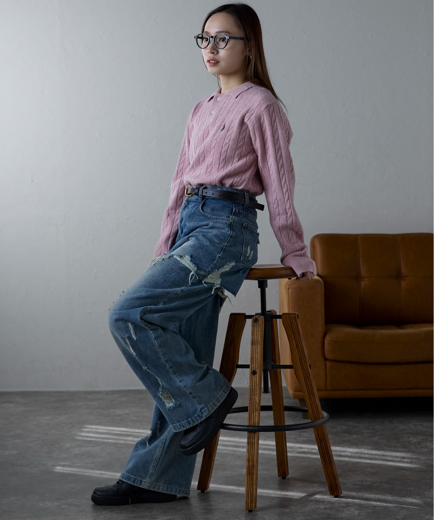 model：158cm 着用サイズ：M