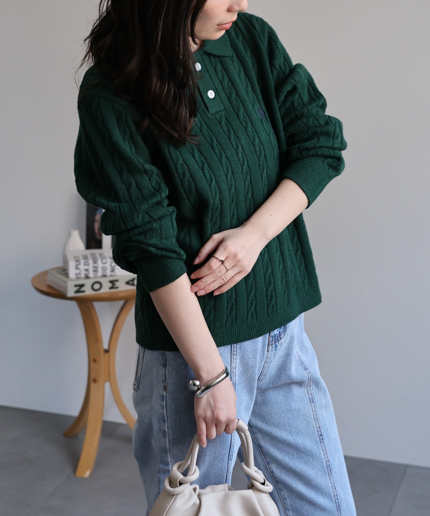 model：156cm 着用サイズ：L