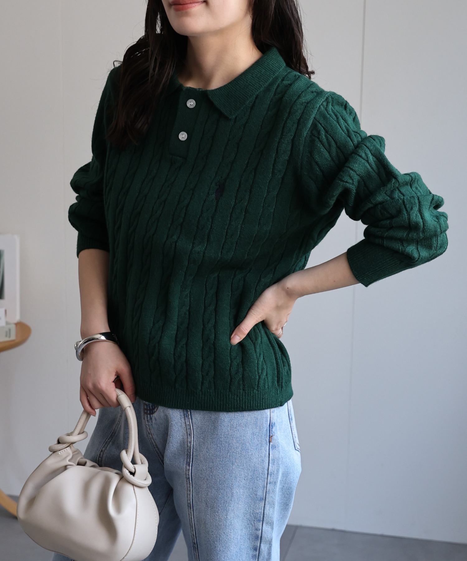 model：156cm 着用サイズ：L