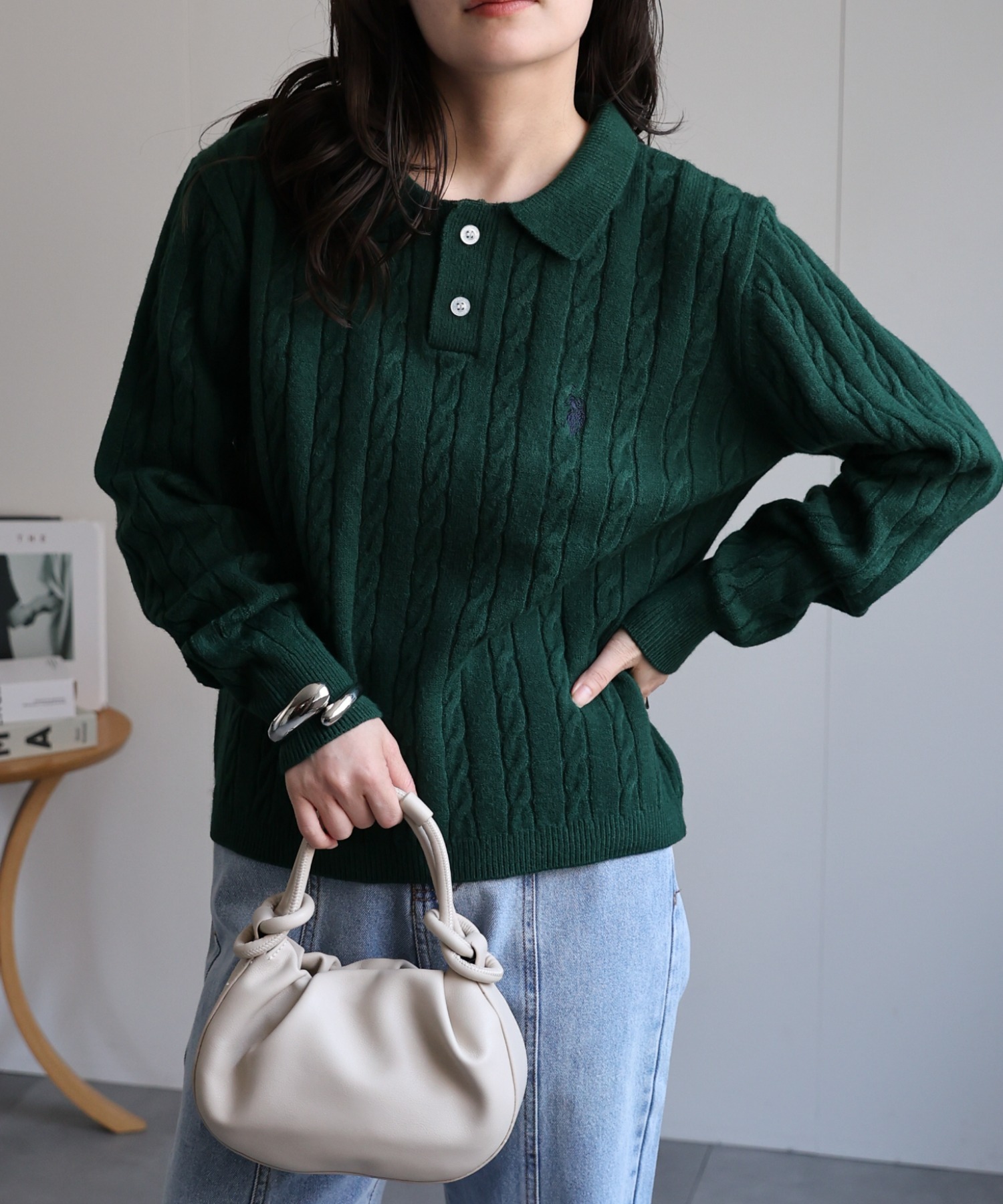 model：156cm 着用サイズ：L