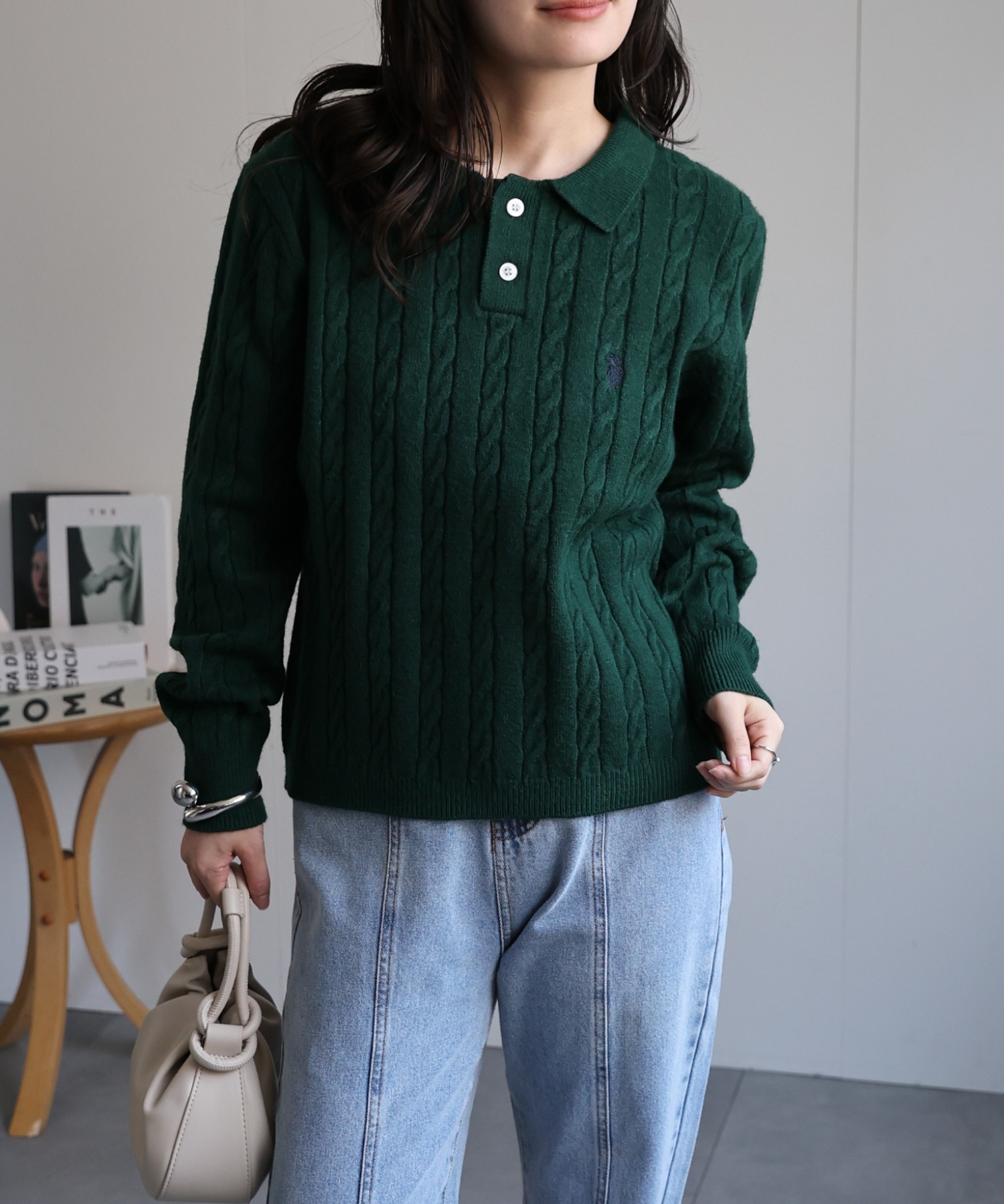 model：156cm 着用サイズ：L