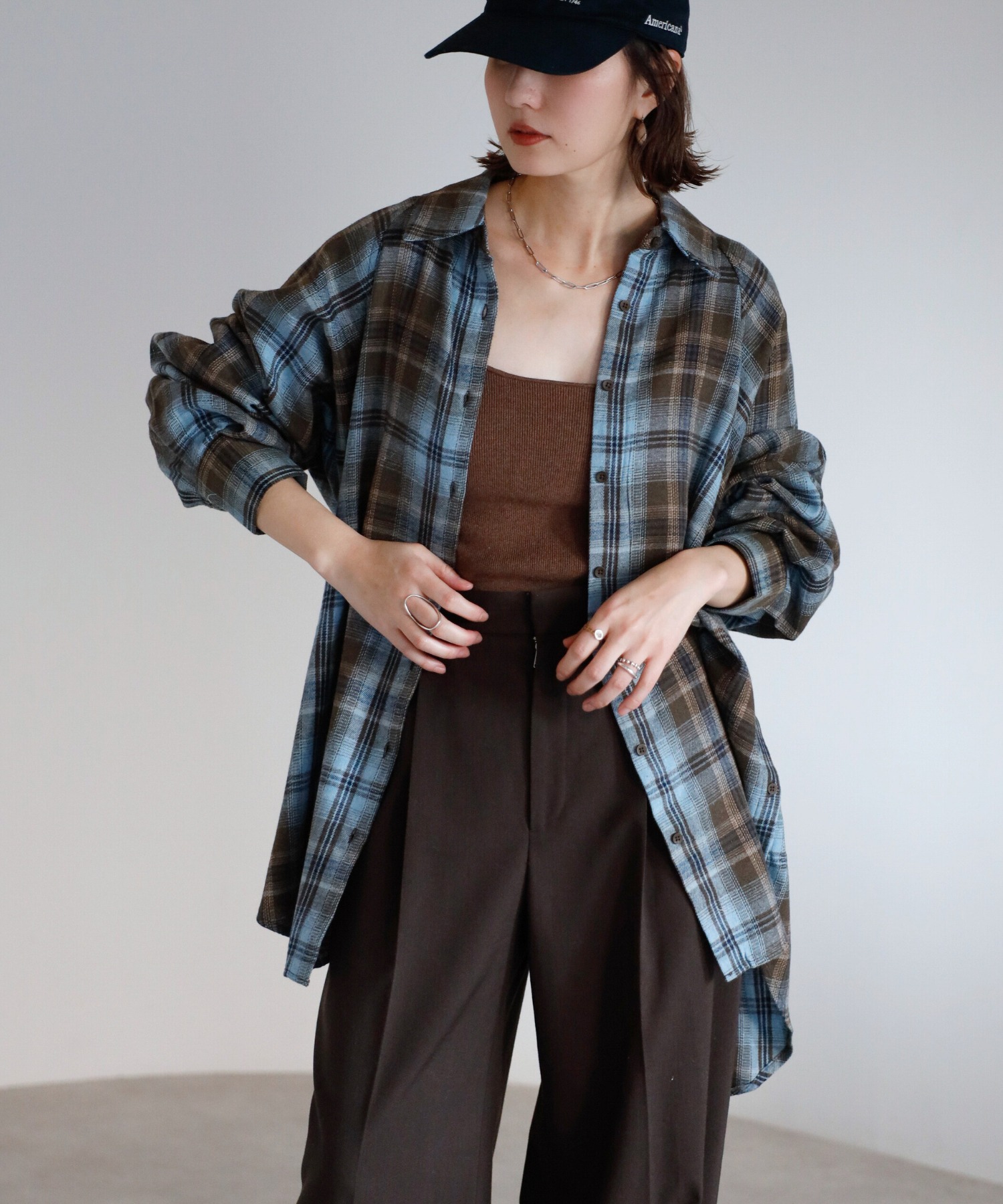 model：H158 着用サイズ：FREE