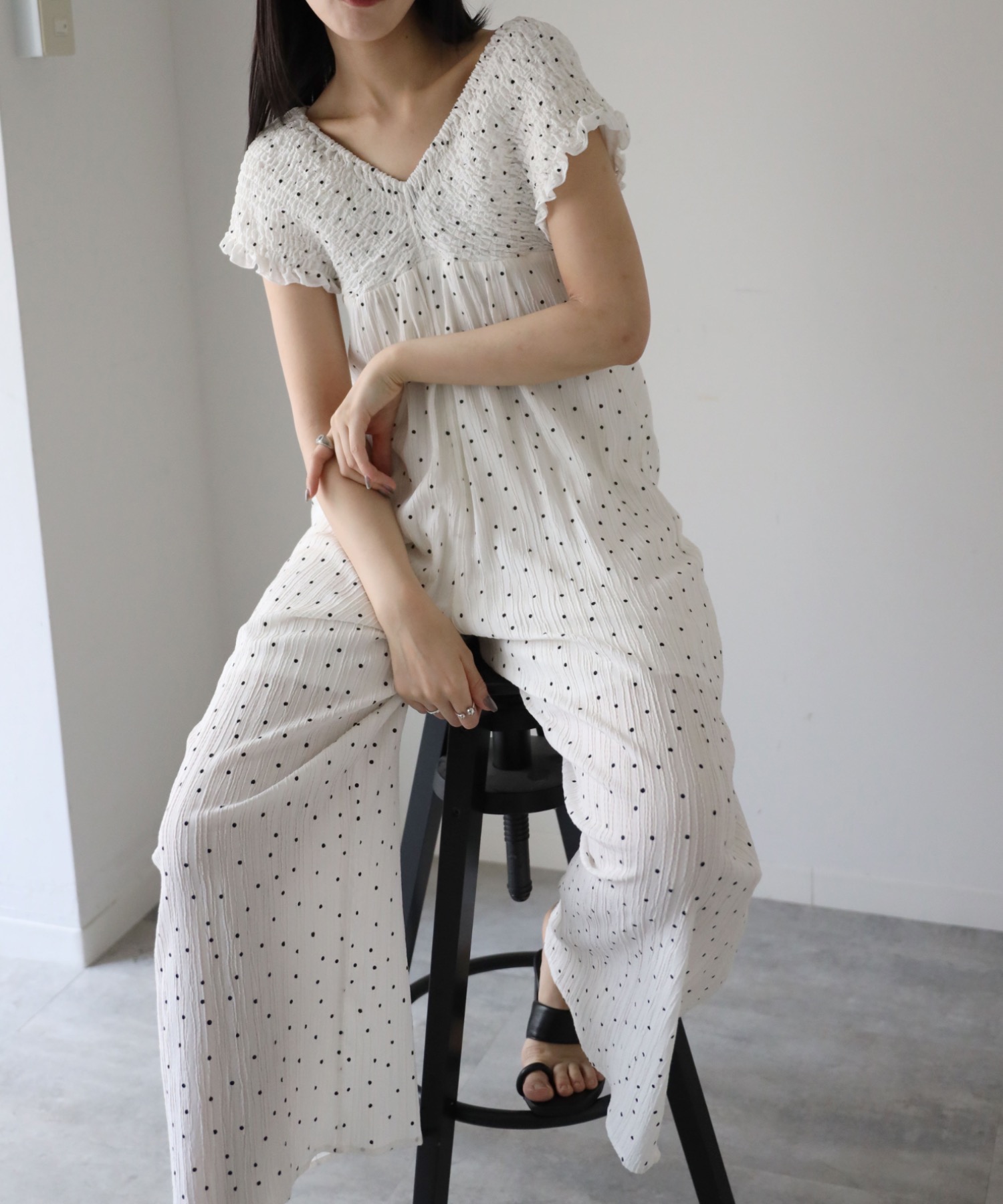 model：164cm. 着用サイズ：FREE