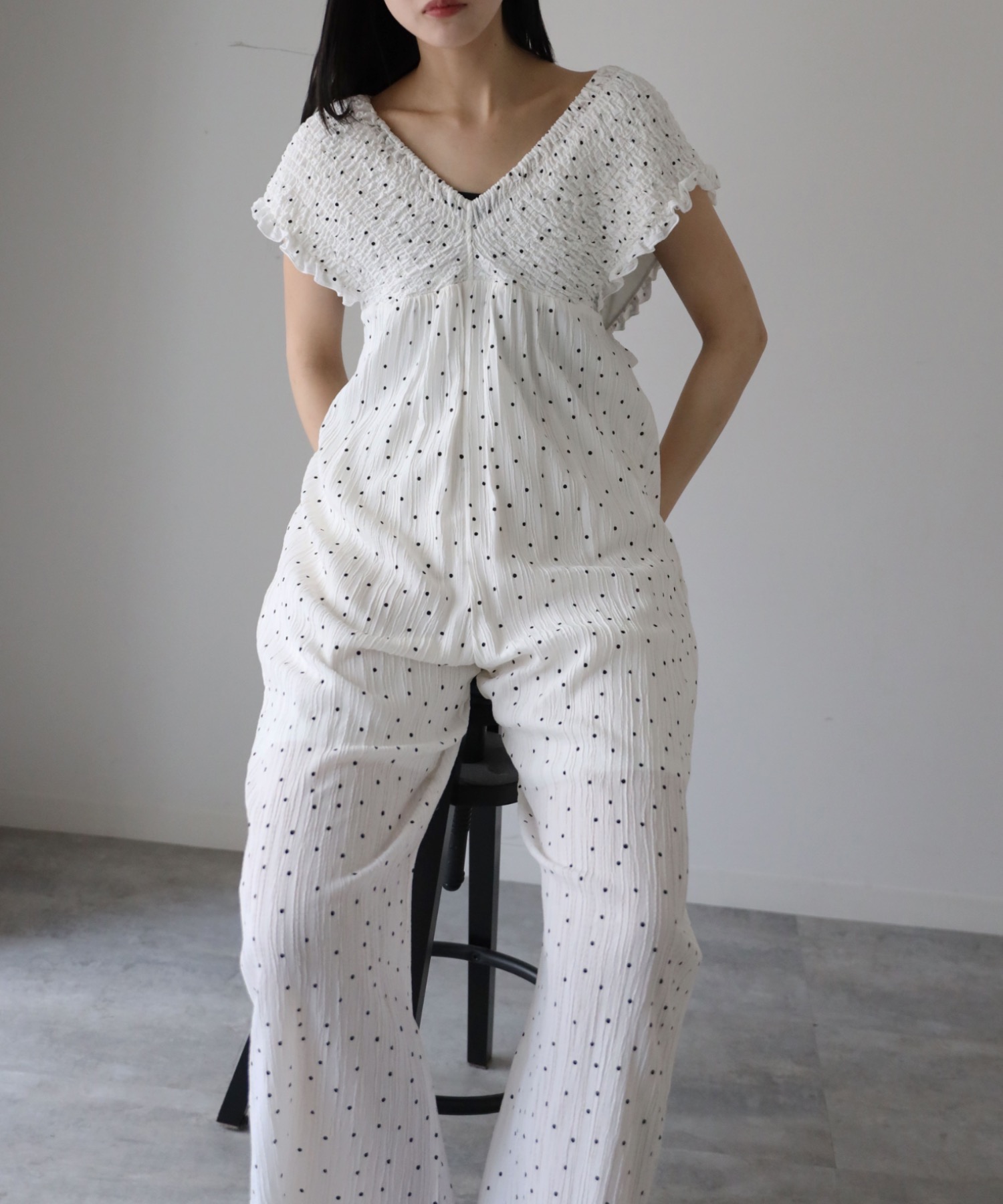 model：164cm. 着用サイズ：FREE