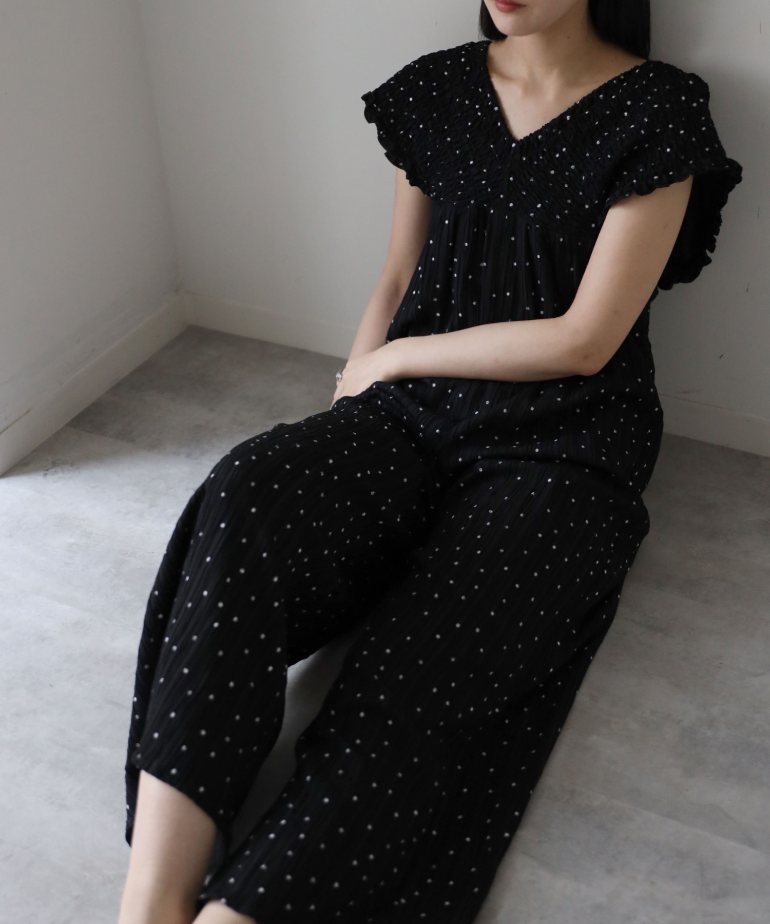 model：164cm. 着用サイズ：FREE