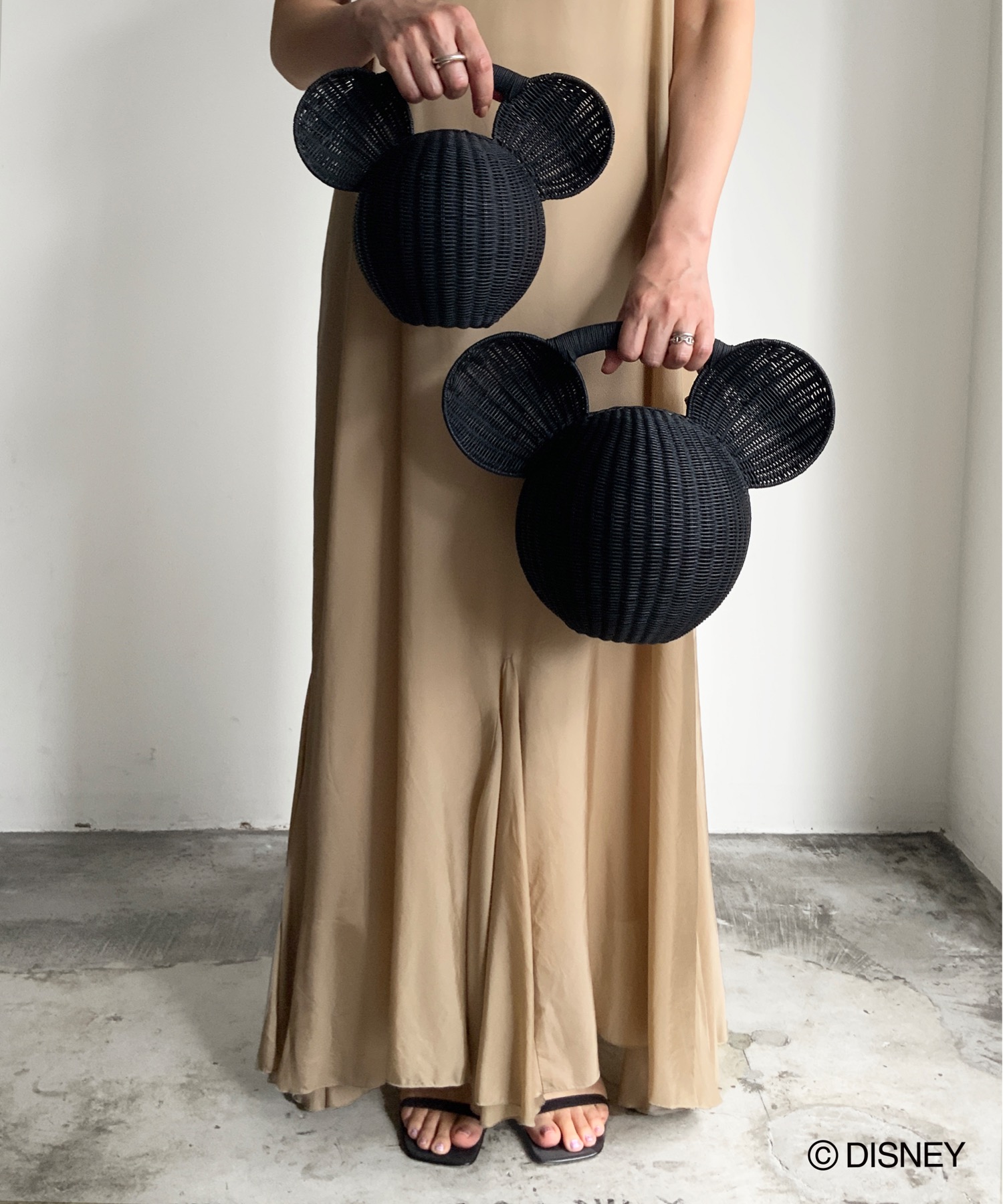 KIS Design:MICKEY MOUSE / Wicker bag S