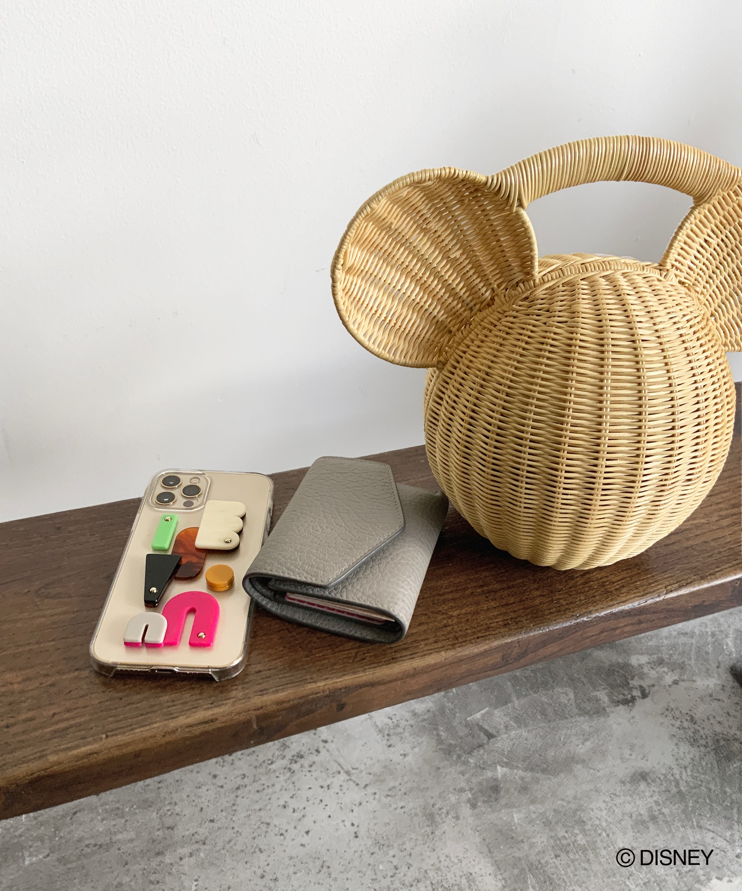 KIS Design:MICKEY MOUSE / Wicker bag S