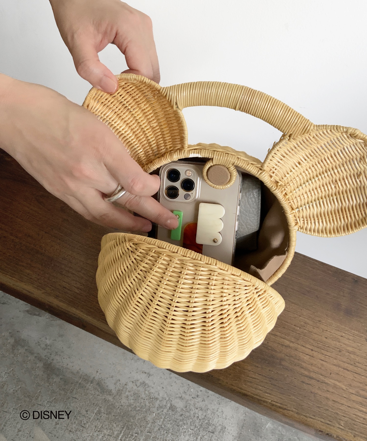 KIS Design:MICKEY MOUSE / Wicker bag S