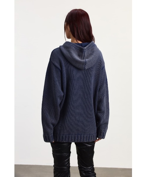 A'GEM/9 × .kom『SUPPLIER/サプライヤー』LOGO KNIT HOODIE / ロゴ