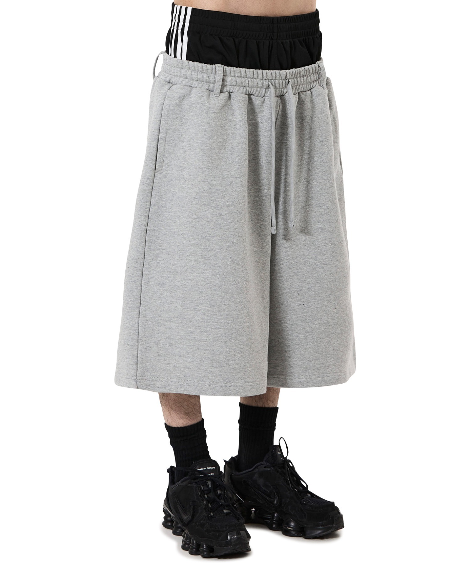 OY/オーワイ』LAYERED SWEAT HALF PANTS/レイヤードウエストスウェット