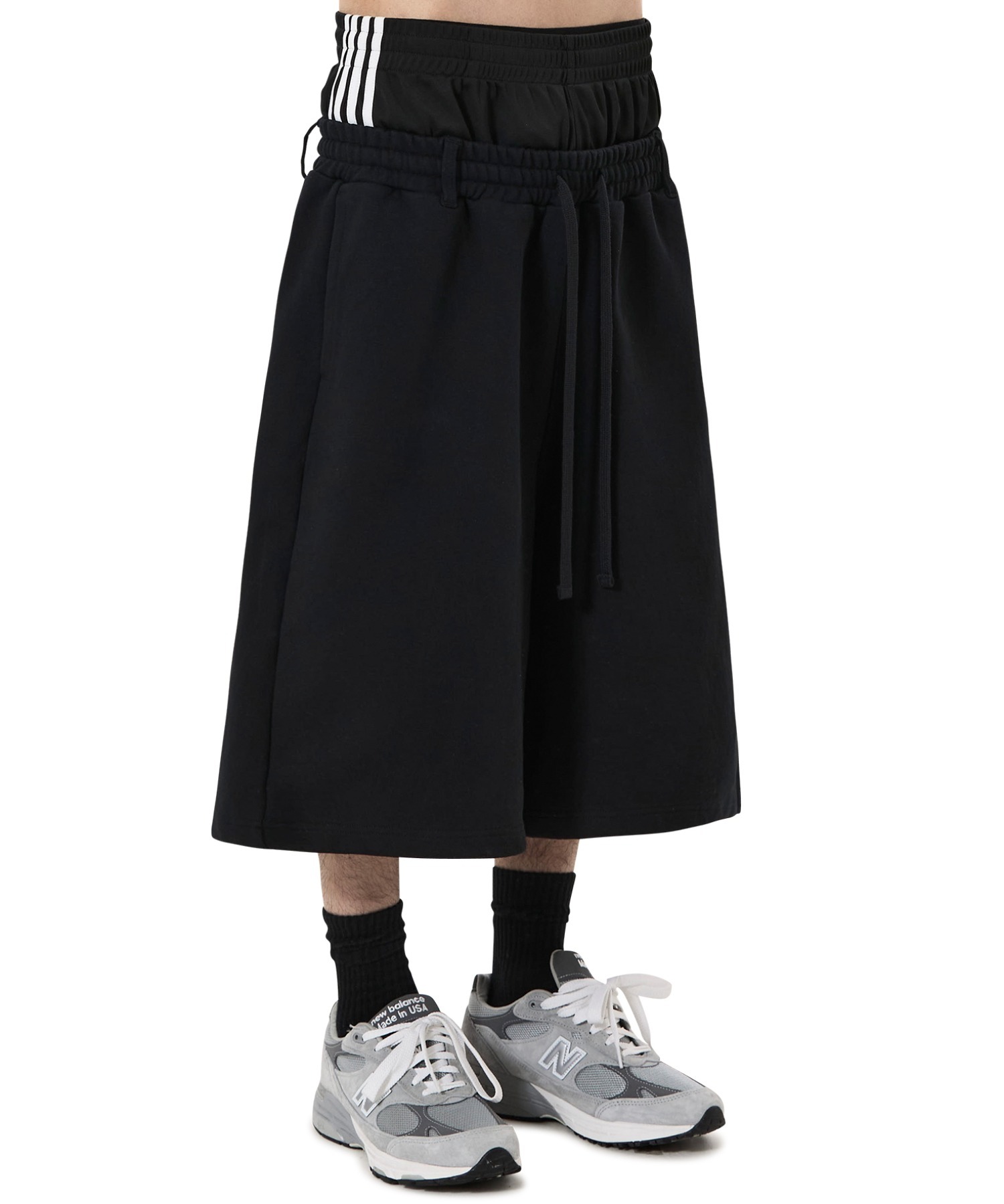 OY/オーワイ』LAYERED SWEAT HALF PANTS/レイヤードウエストスウェット