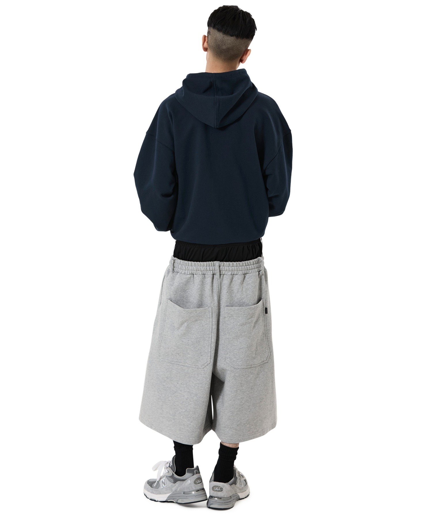 OY/オーワイ』LAYERED SWEAT HALF PANTS/レイヤードウエストスウェット 