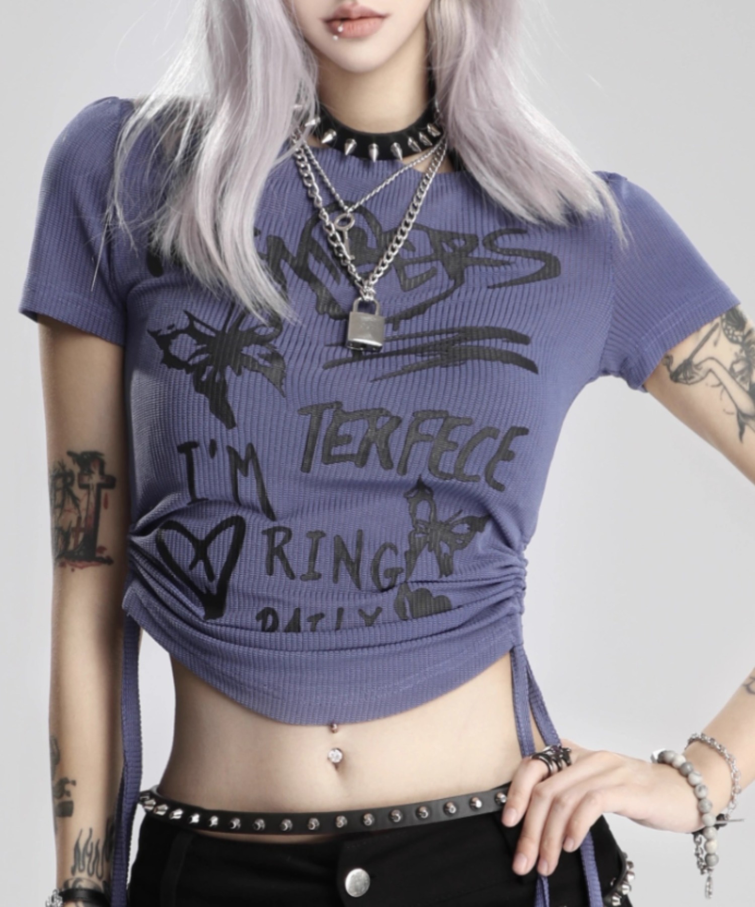 tシャツ A'GEM/9 × .kom 「AOSPACE」オフショルエンジェル半袖Tシャツ レディース A'GEM/9 × .kom 『AOSPACE』オフショルエンジェル半袖Tシャツ