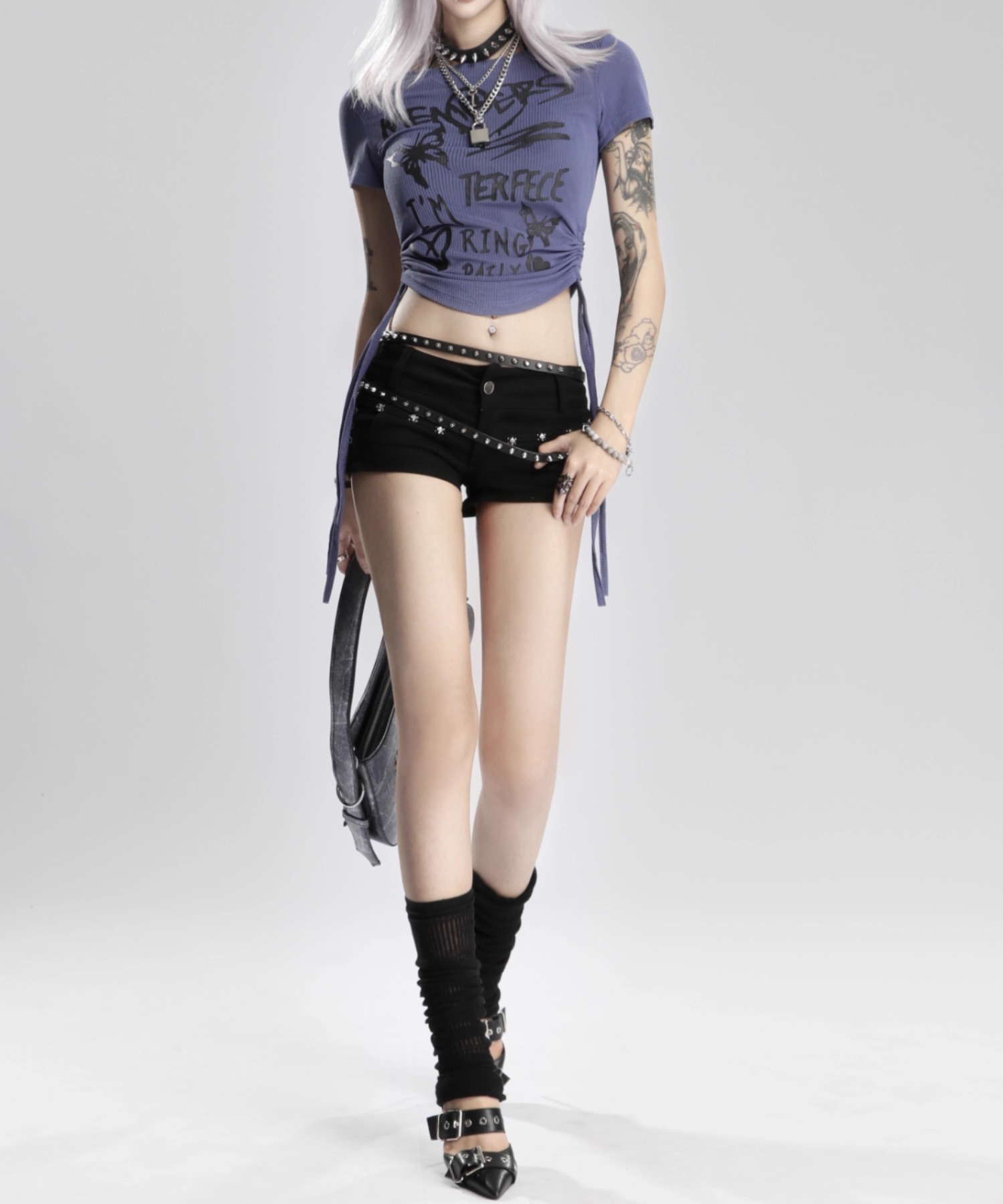 tシャツ A'GEM/9 × .kom 「.KOM/ドットケーオーエム」英字リボン半袖カットソー レディース KOM tシャツ A'GEM/9 × .kom 「.KOM/ドットケーオーエム」英字