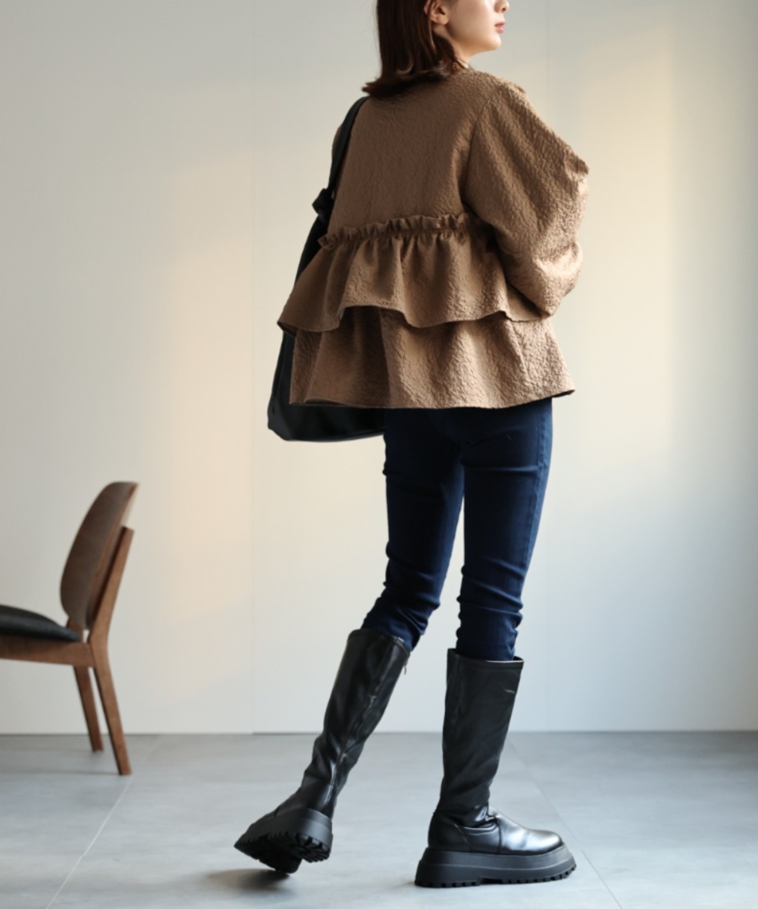 model：162cm 着用サイズ：F