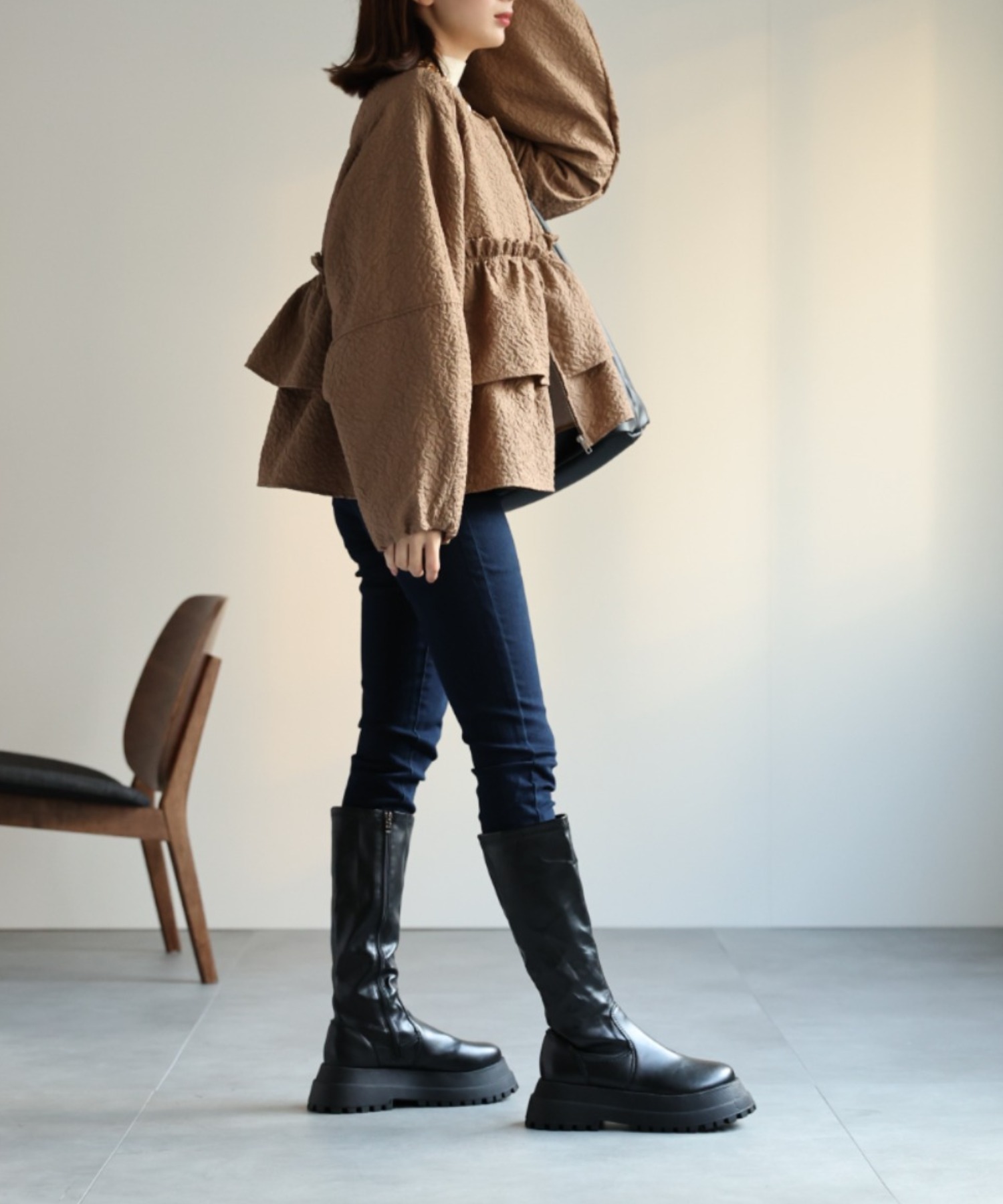model：162cm 着用サイズ：F