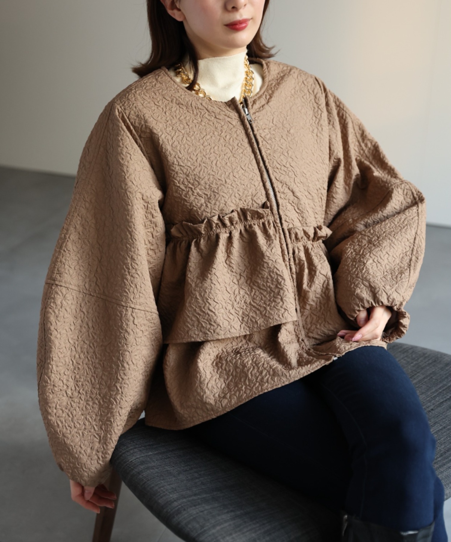 model：162cm 着用サイズ：F