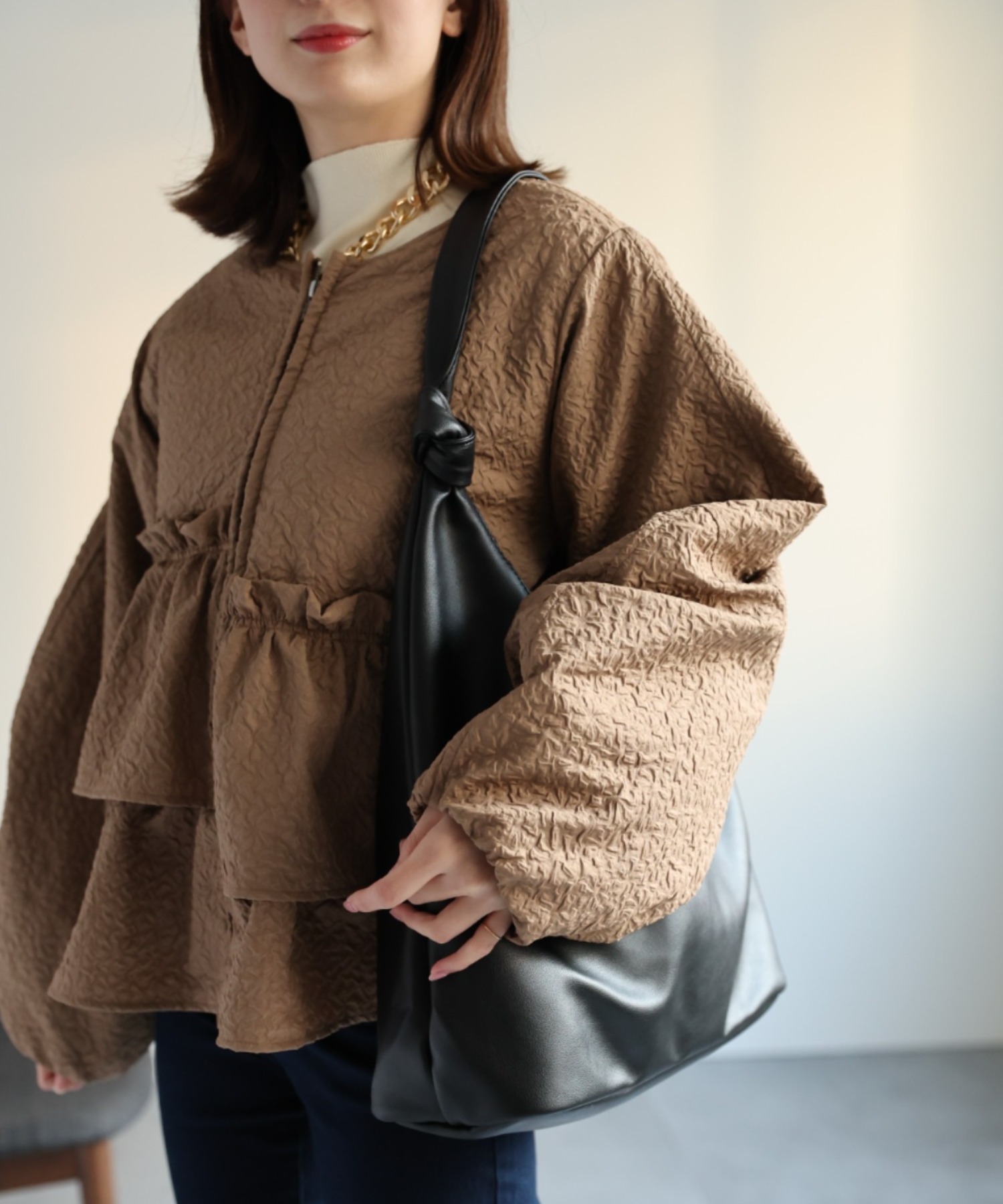 model：162cm 着用サイズ：F