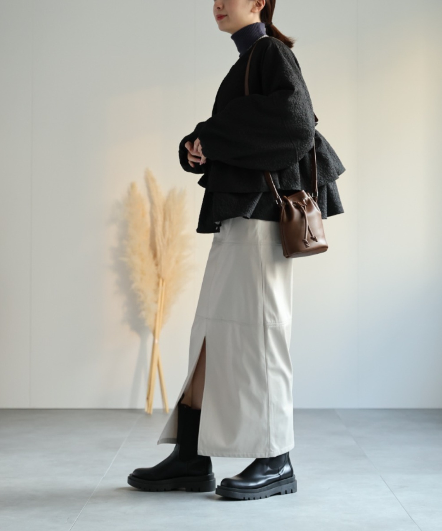 model：162cm 着用サイズ：F