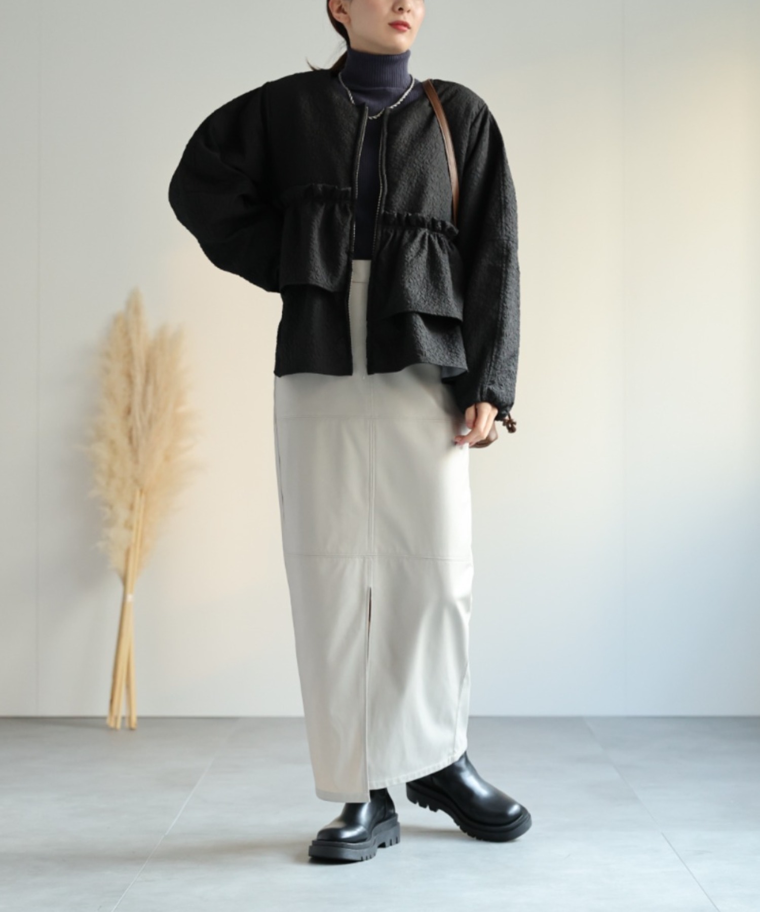 model：162cm 着用サイズ：F