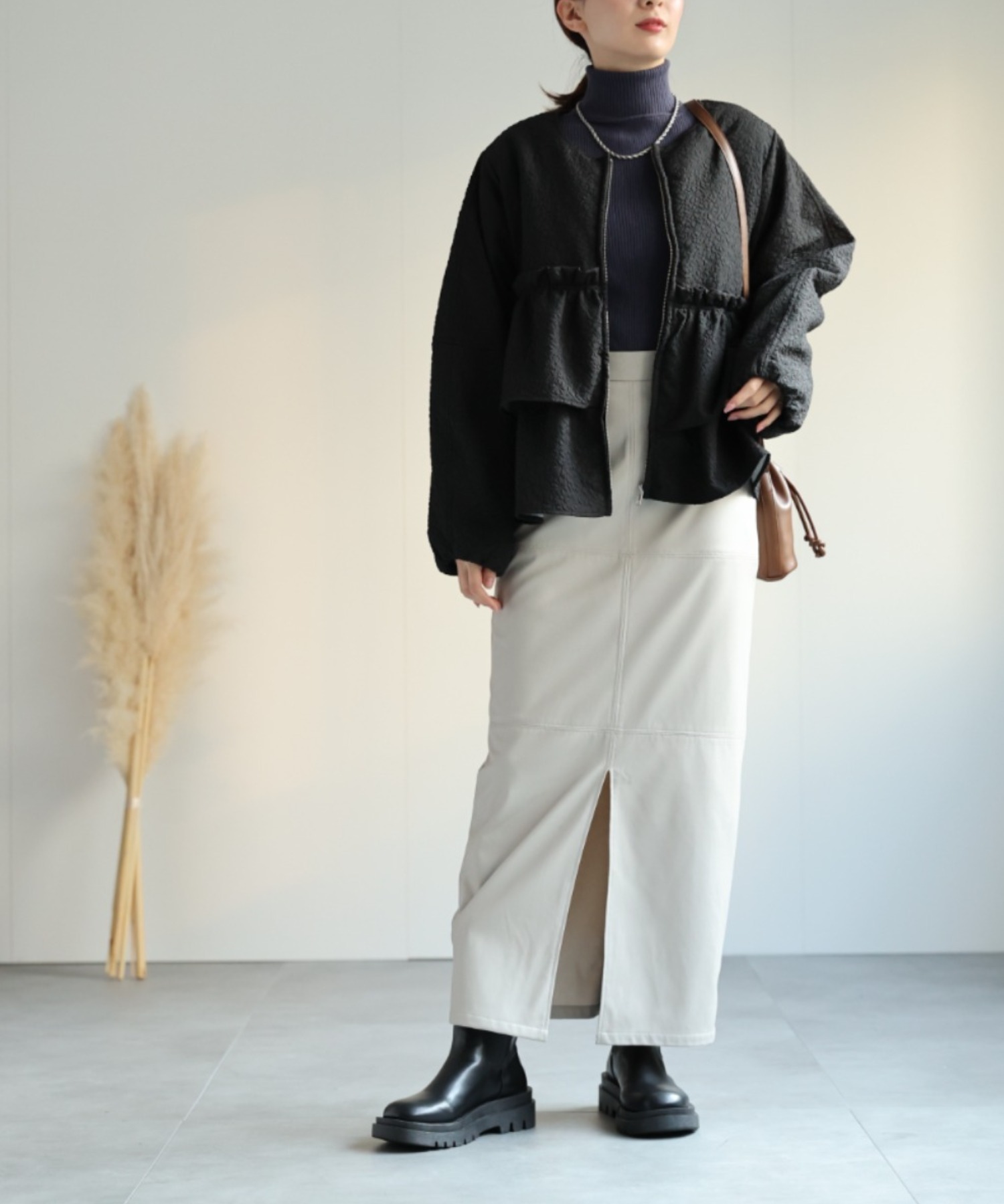 model：162cm 着用サイズ：F