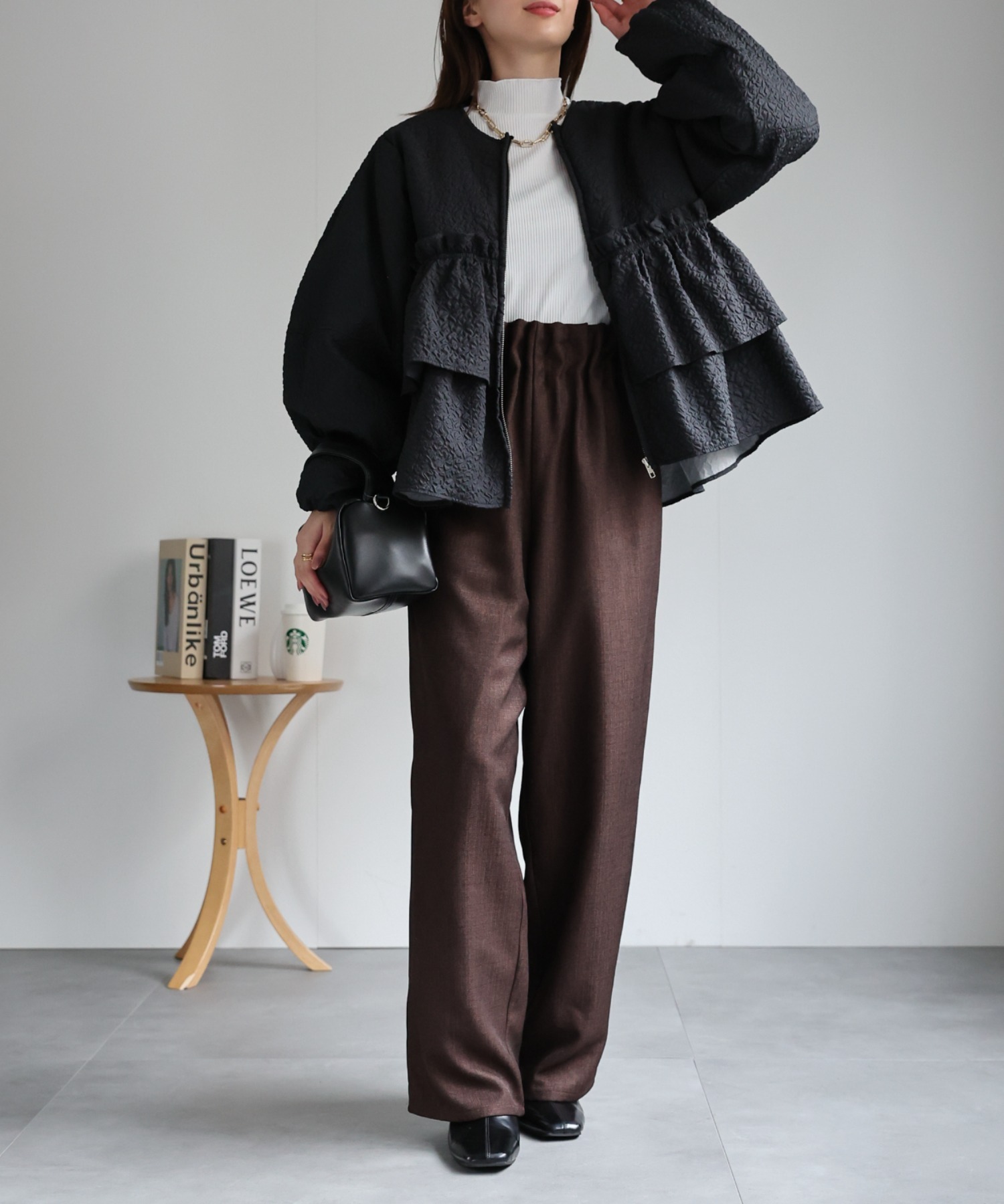 model：162cm 着用サイズ：F