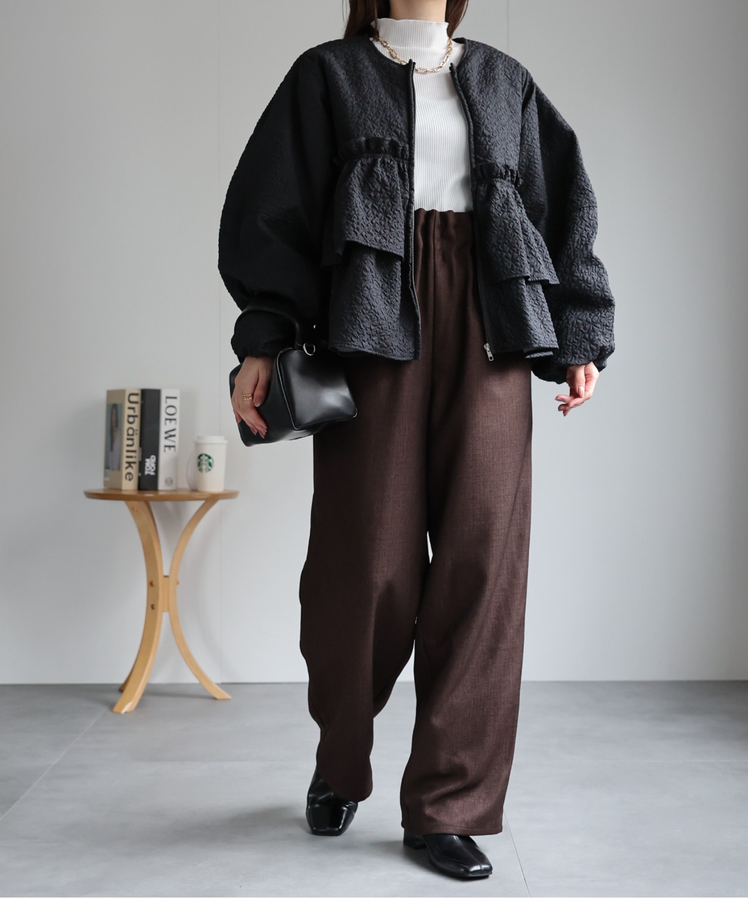 model：162cm 着用サイズ：F