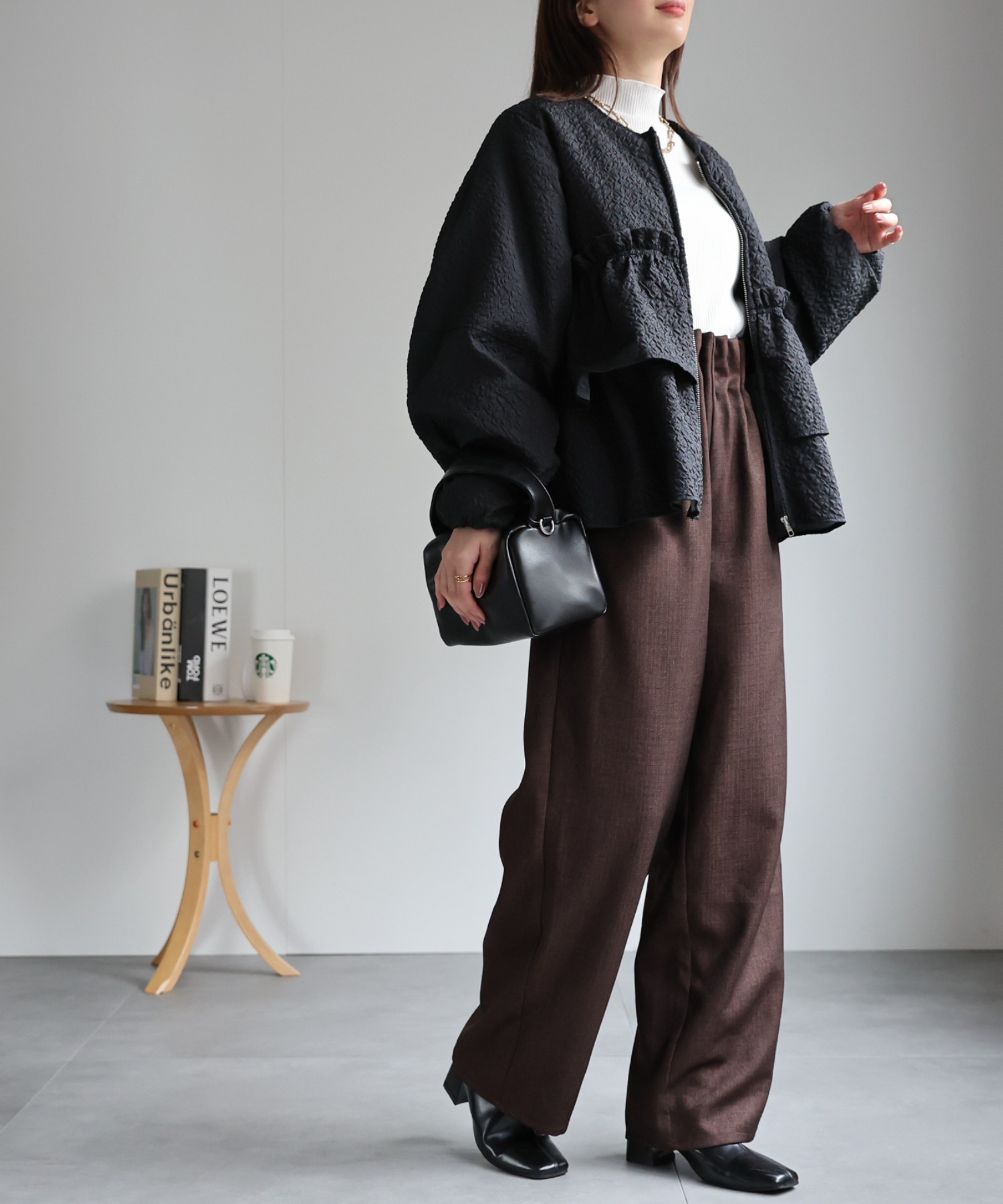 model：162cm 着用サイズ：F