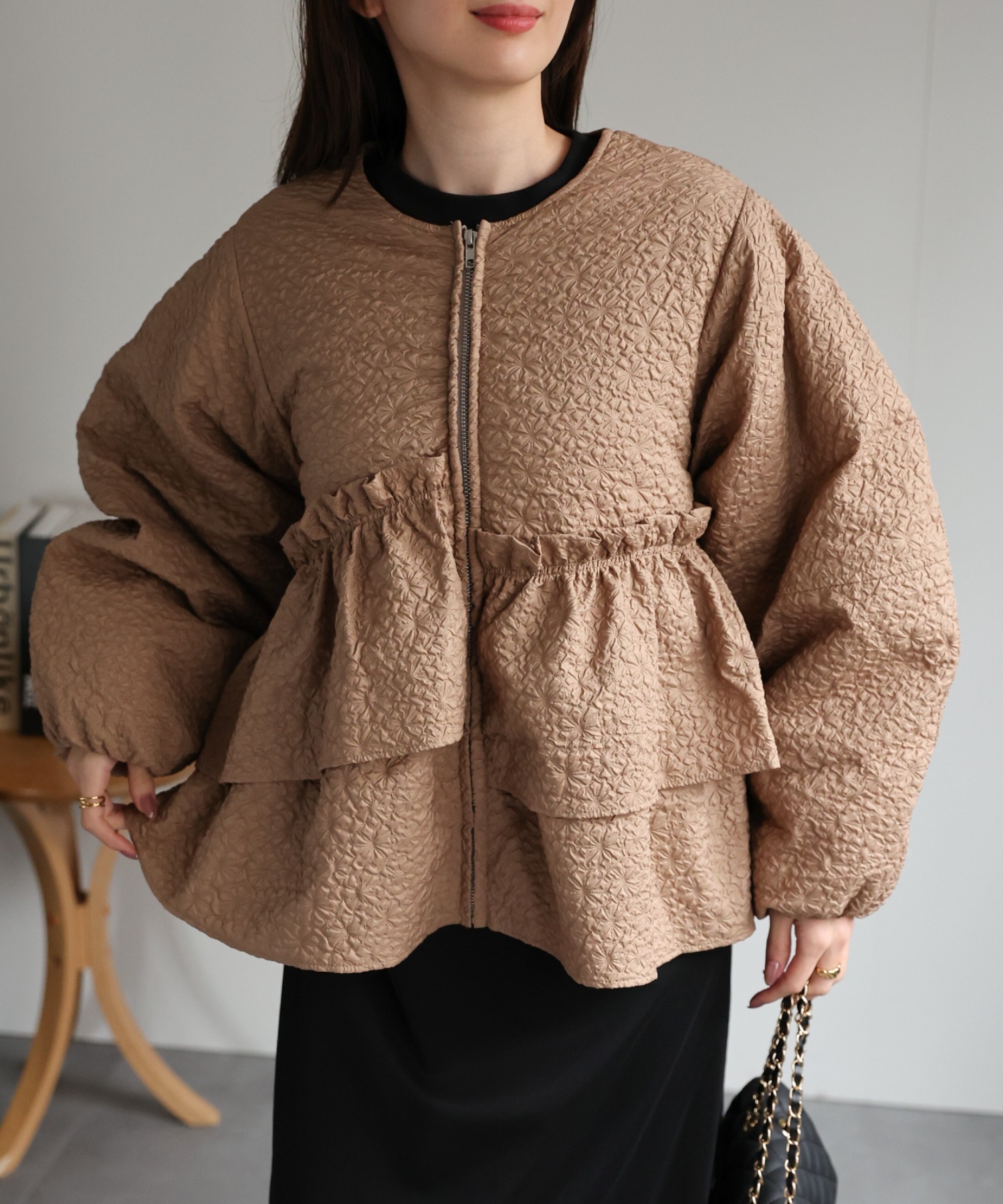 model：162cm 着用サイズ：F