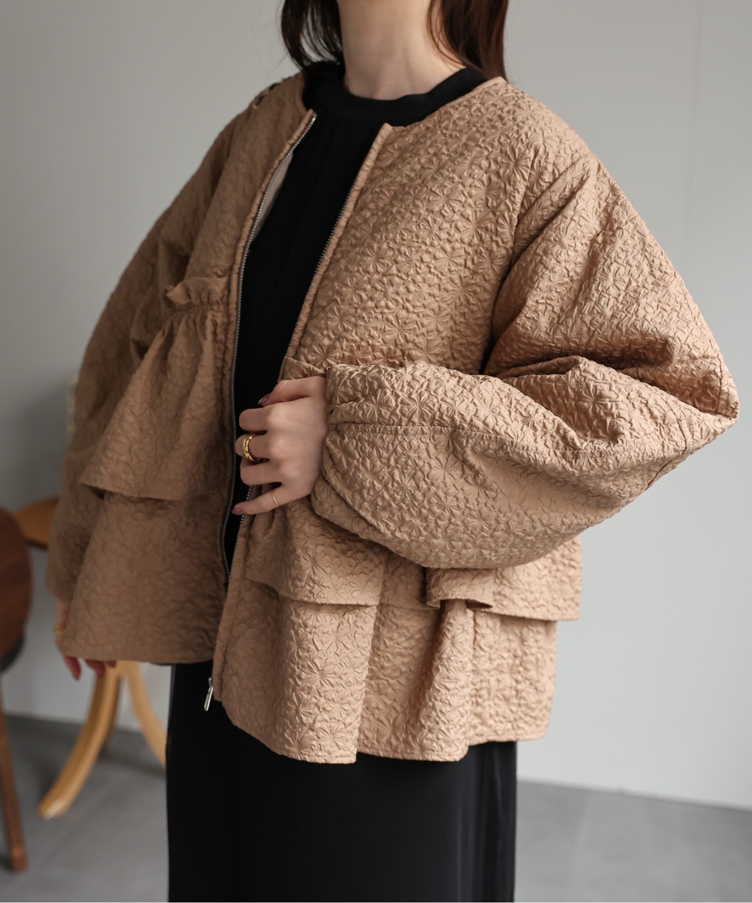 model：162cm 着用サイズ：F