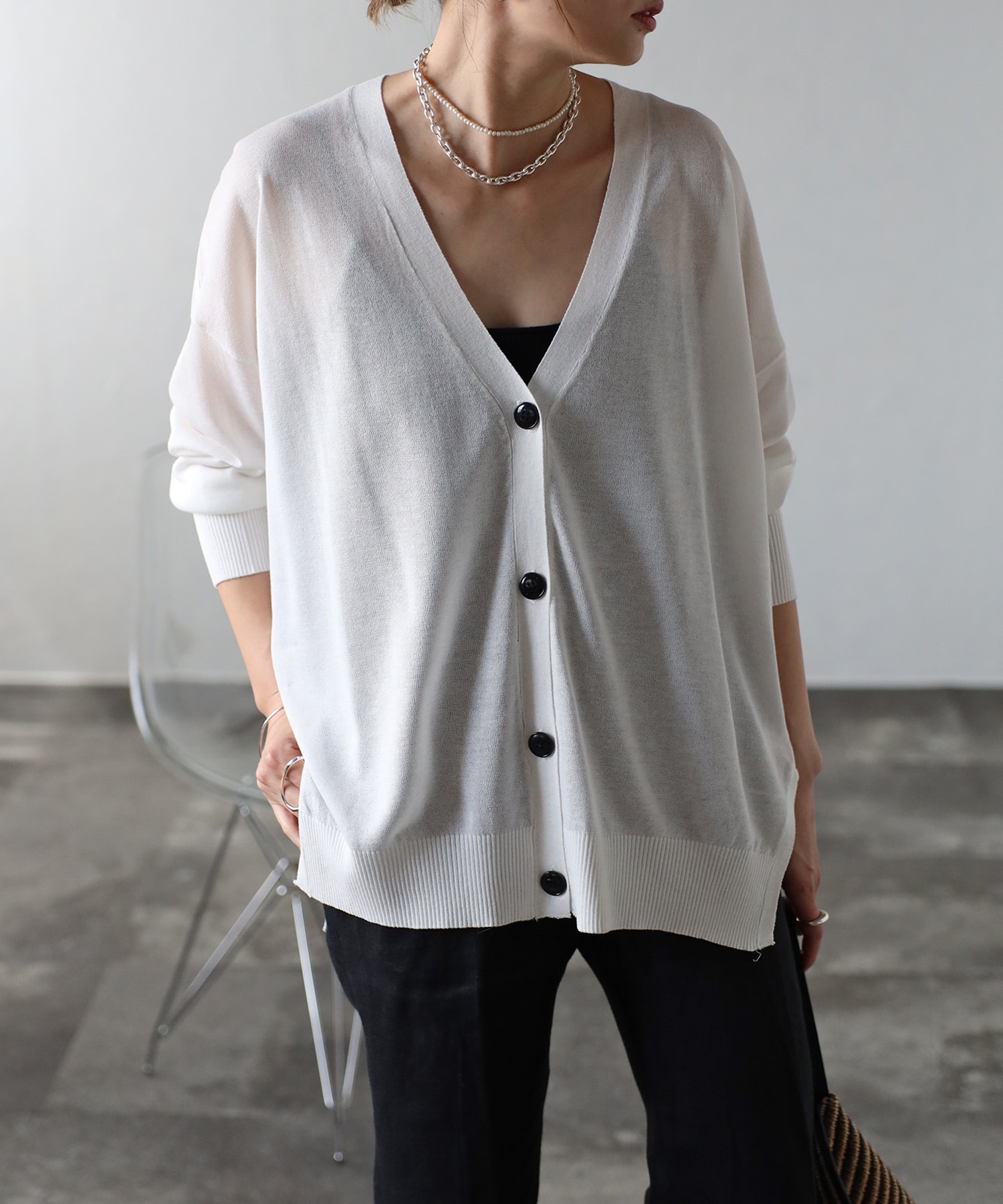 model：H158 着用サイズ：FREE