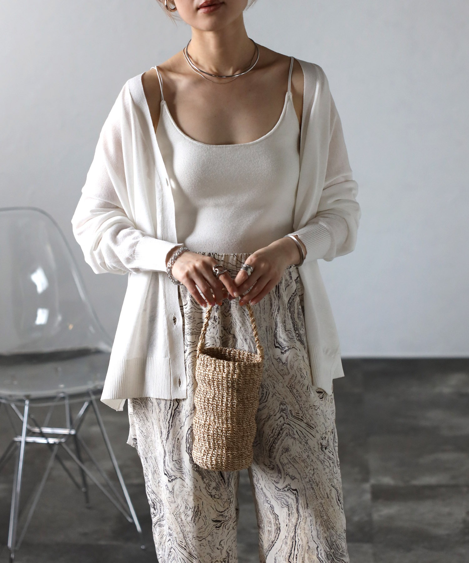 model：H158 着用サイズ：FREE
